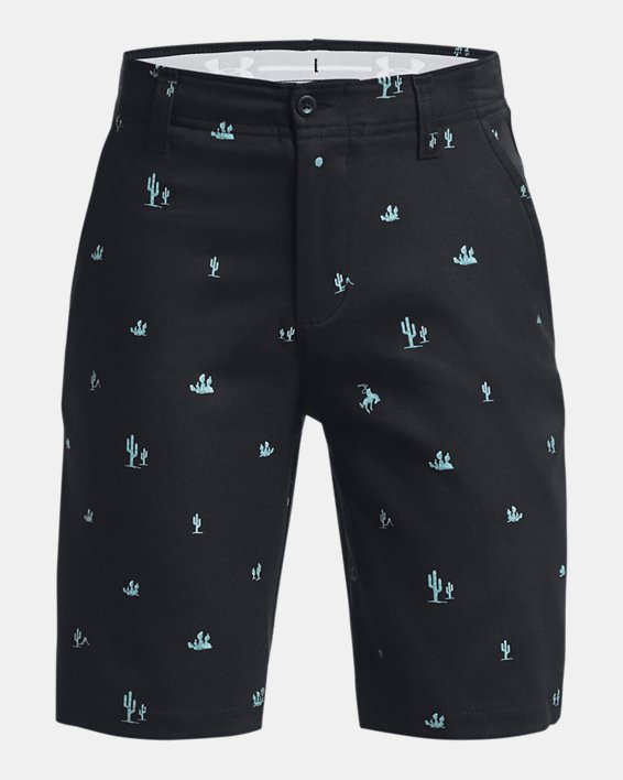 Boys' UA Golf Printed Shorts, Black, pdpMainDesktop image number 0
